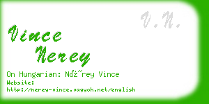 vince nerey business card